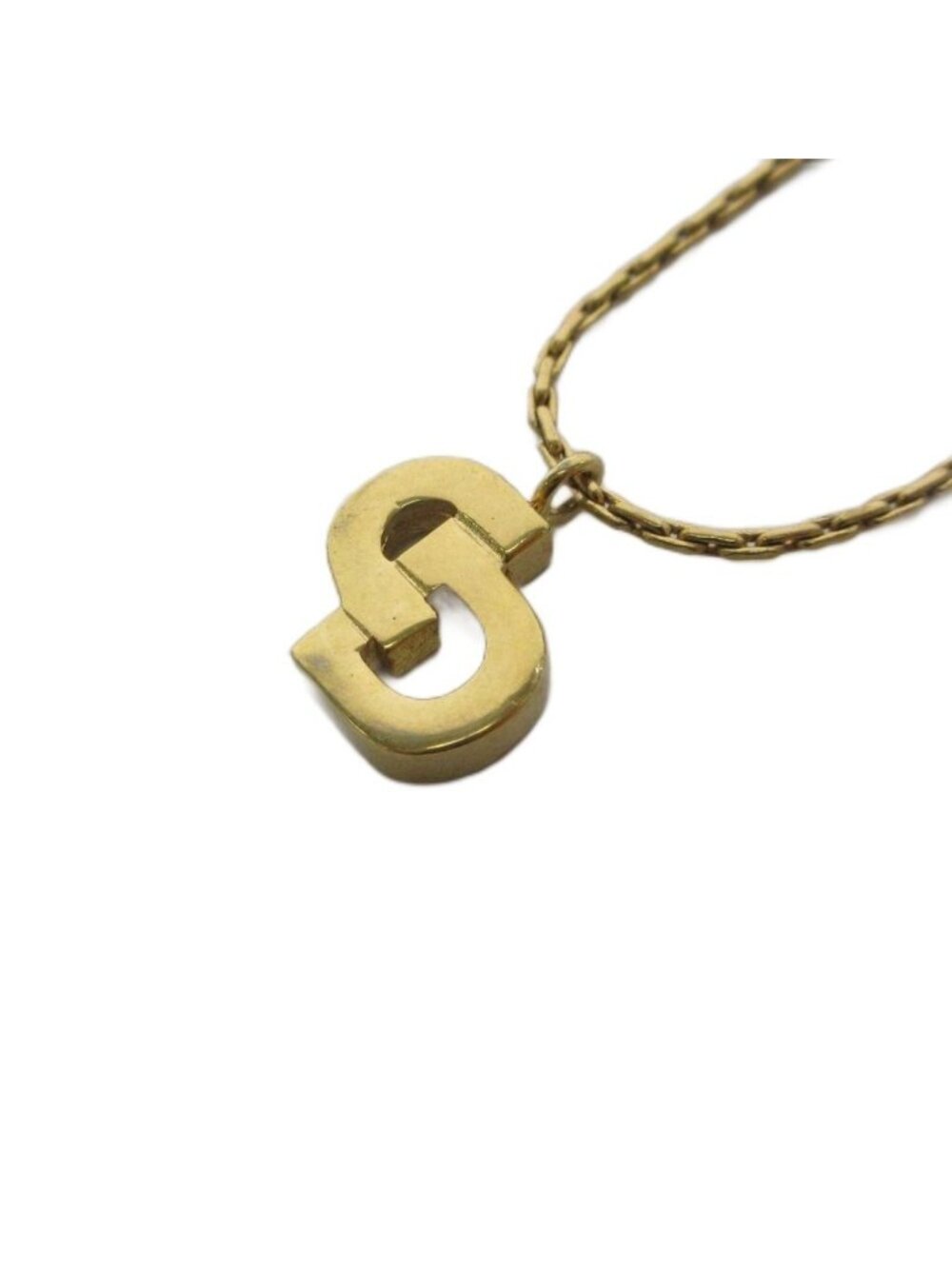 Dior CD Logo Pendant Brass Gold Plated Colored